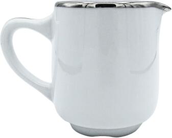 Pillivuyt Milchkanne Paris mit Platinrand 0,15 l