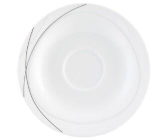 Seltmann Weiden Trio Untertasse Kaffeetasse 16 cm weiß mit Linien