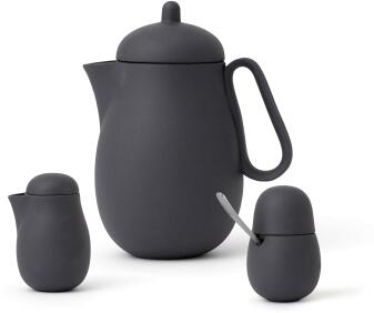 Viva Scandinavia Nina Tee-Set 3-teilig dunkelgrau Teekanne Zuckerdose Milchkanne
