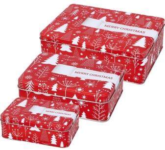 Birkmann Gebäckdosen-Set Christmas Gift Wrap, 3-teilig