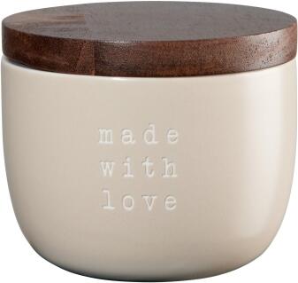 ASA Marmeladendose made with love mit Holzdeckel cremeweiß