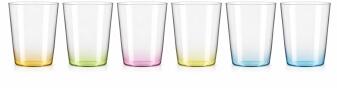 Sophienwald Trinkglas WATER, konisch, bunt, 6er Set