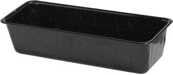 Riess Emaille Brotbackform aus Emaille, schwarz gesprenkelt, rechteckig