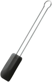 Rösle Teigschaber Silikon schwarz mit Edelstahlgriff Küchenhelfer