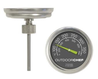 Outdoorchef Thermometer für Kugelgrills Grilldeckel Temperaturanzeige Edelstahl