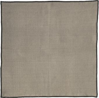 ASA Serviette nude Stoffserviette beige mit schwarzem Rand