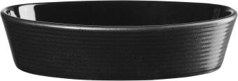 ASA Auflaufform oval kitchenart schwarz matt Keramikform