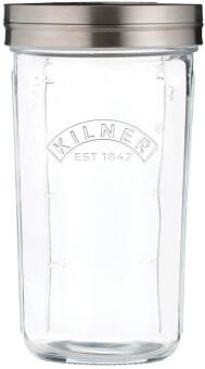 Kilner Siebglas Einmachglas mit Edelstahl-Deckel transparent