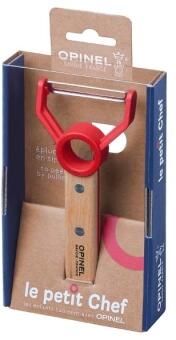 Opinel Le petit Chef Sparschäler für Kinder, rot Holzgriff