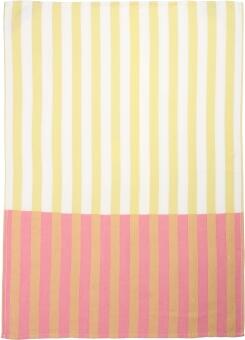 ASA Geschirrtuch lemon juice gelb-rosa gestreift Baumwolle