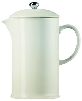 Le Creuset Kaffeebereiter meringue Keramik French Press mit Deckel