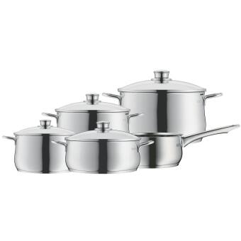 WMF Diadem Plus Kochtopf-Set 5-teilig mit Stielkasserole Edelstahl
