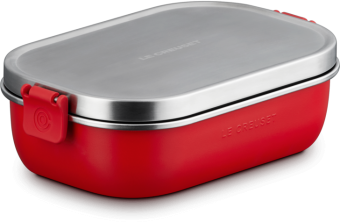 Le Creuset Lunchbox On The Go kirschrot mit Edelstahldeckel