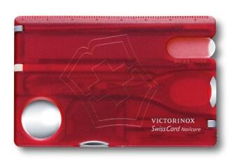 Victorinox SwissCard Nailcare Rubin Maniküre-Set im Kartenformat rot