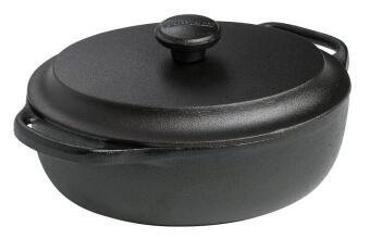 Skeppshult Bräter oval 2 Liter mit Gusseisendeckel aus Gusseisen