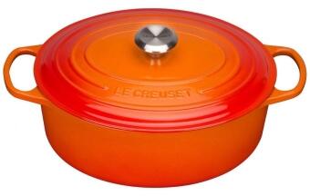 Le Creuset Signature ovaler Bräter 40 cm ofenrot Gänsebräter