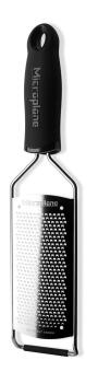 Microplane Feinreibe Gourmet Edelstahl Küchenreibe mit schwarzem Griff