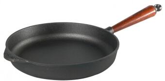Skeppshult Servierpfanne Gusseisen mit Holzgriff schwarz