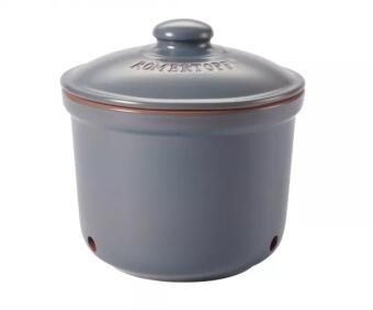 Römertopf Frische-Topf MAXI Vorratstopf blau-grau mit Deckel
