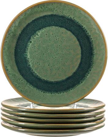 Leonardo Keramikteller MATERA 22,5 cm grün, 6er-Set
