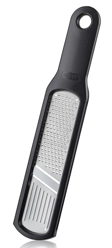 GEFU Knoblauchreibe Rafino Reibe und Hobel aus Edelstahl schwarz