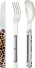 Akinod Feststehendes Besteck 12h34 poliert, Leopard