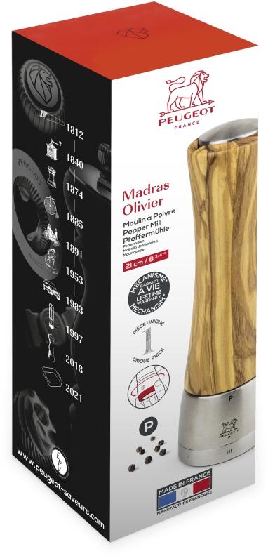Peugeot Pfeffermühle Daman Madras u′Select olive Holzoptik
