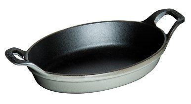 Staub Mini Auflaufform oval aus Gusseisen in graphitgrau