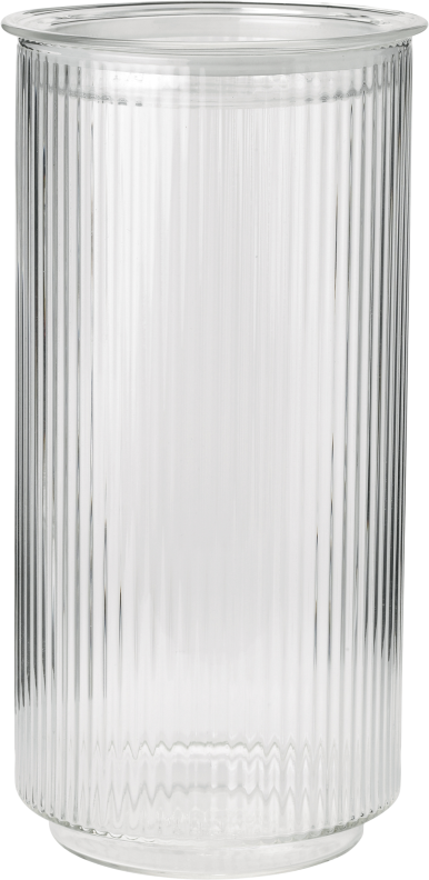 Stelton Pilastro Aufbewahrungsglas geriffeltes Glas ohne Deckel transparent