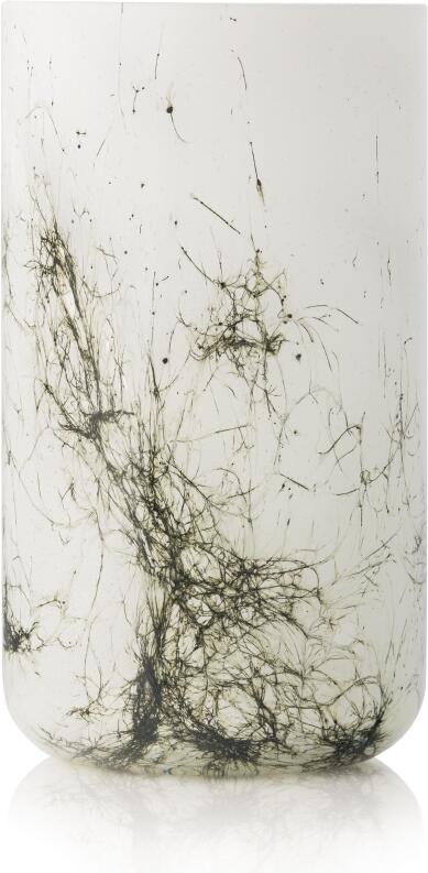 La Rochère Vase ALABATRE Glasvase mit schwarzen Einschlüssen