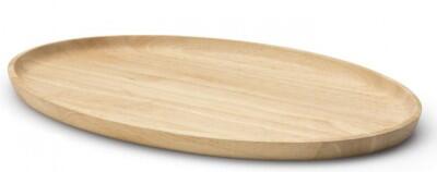 Continenta Tablett oval aus Gummibaumholz
