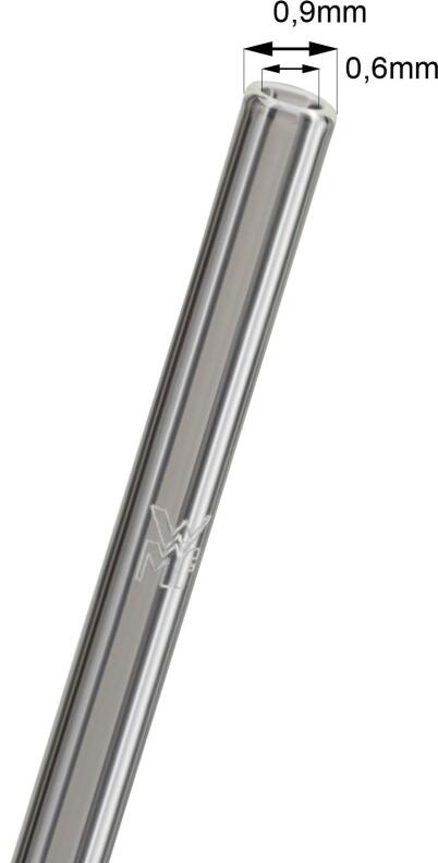 WMF Baric Glasstrohhalme Set gebogen 7-teilig mit Reinigungsbürste 0,9mm 0,6mm