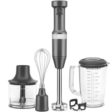 KitchenAid Stabmixer Set in dunkelgrau, kabelgebunden