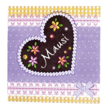 Städter Papierform Mausi 25 x 25 cm Lila / Violett 20 Stück