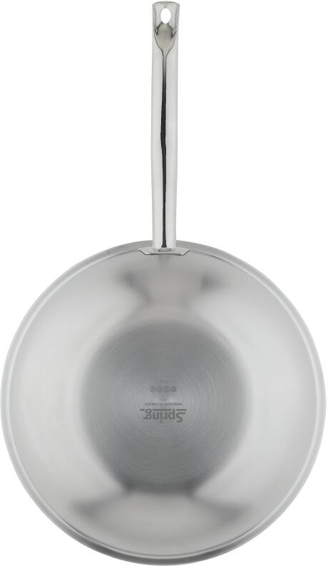 Spring Brigade Ultimate Wokpfanne aus Edelstahl mit Stielgriff