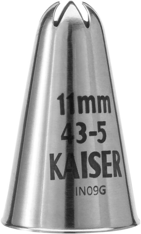 Kaiser Sterntülle geschlossen 11mm Spritztülle Edelstahl 43-5