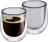 cilio Kaffee-Glas VERONA grau doppelwandig 2er Set mit Kaffee