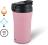 cilio Isoliertrinkbecher DOPPIO 400 ml rosa mit Deckel