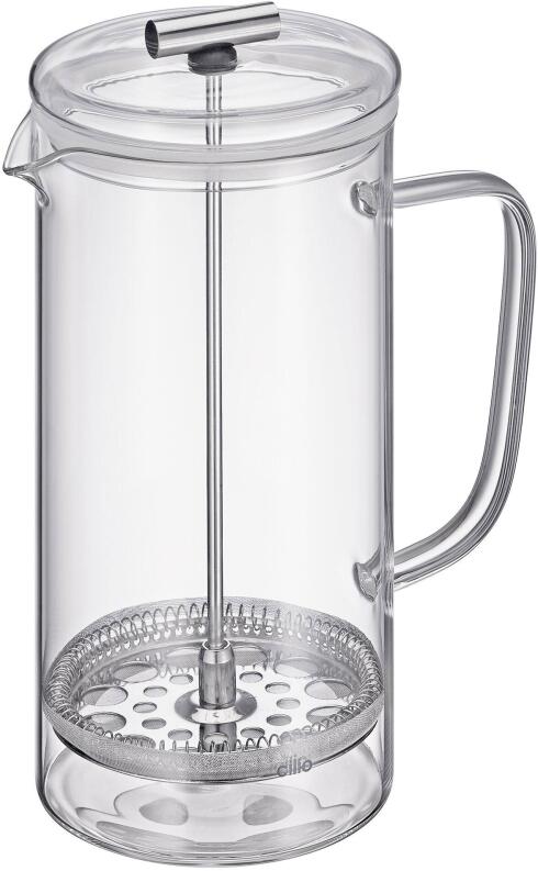 cilio Kaffeebereiter VENETO 8T transparenter French Press mit Deckel