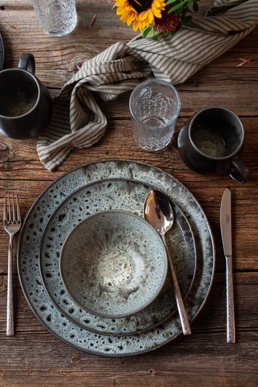 MÄSER Dessertteller-Set Carellia, 4-tlg. in grau