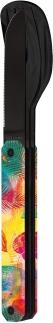 Akinod Feststehendes Besteck Sonnenuntergang buntes Griffdesign schwarz