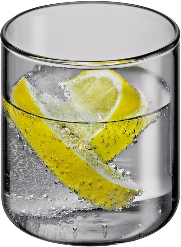 cilio Wasserkaraffe mit Trinkglas LORENZO grau