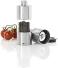 AdHoc Pfeffer-/Salzmühle Classic Edelstahl mit Pfefferkörnern und Tomaten
