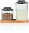 AdHoc Milch- und Zucker-Set Impact 3-tlg mit Holztablett