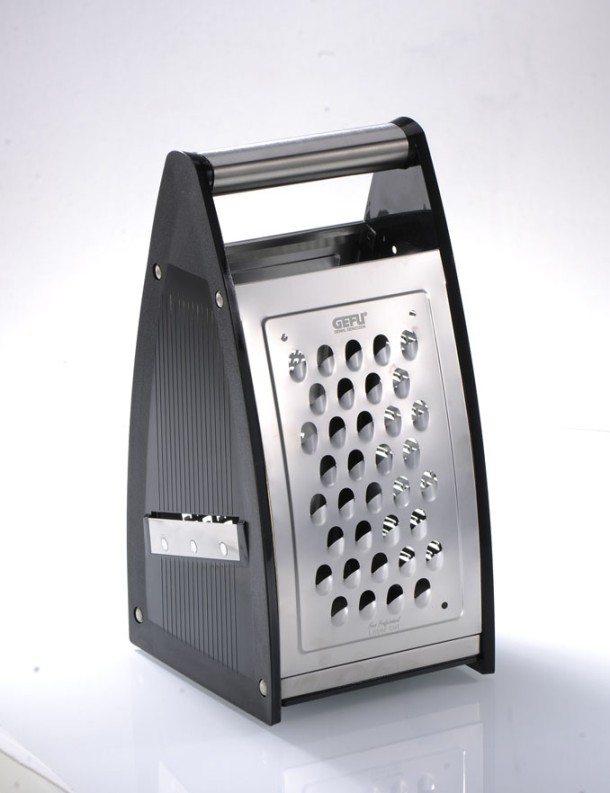 GEFU Vierkantreibe QUINTO Edelstahl Küchenreibe mit Griff