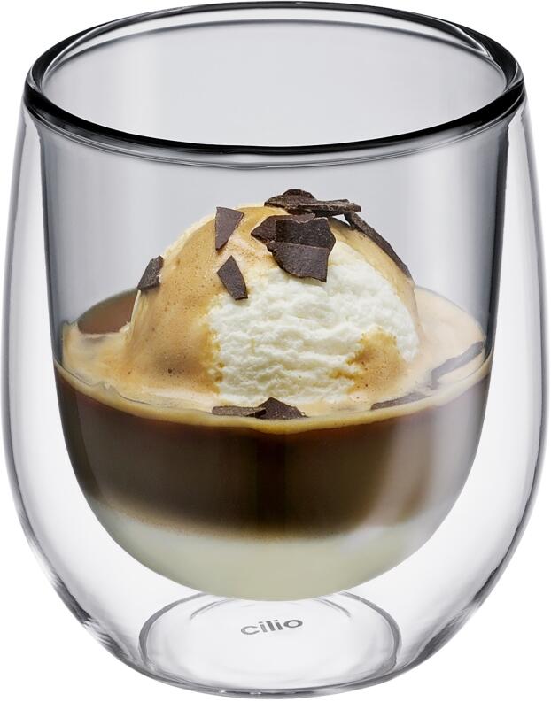 cilio Kaffee-Glas VERONA, grau