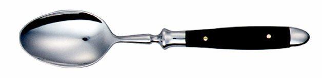 Eichenlaub Dessertl&ouml;ffel aus Ebenholz