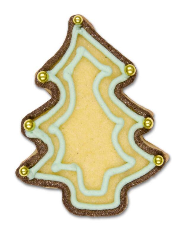 Städter Ausstechform Tannenbaum 4 cm, dekorierter Plätzchen-Tannenbaum