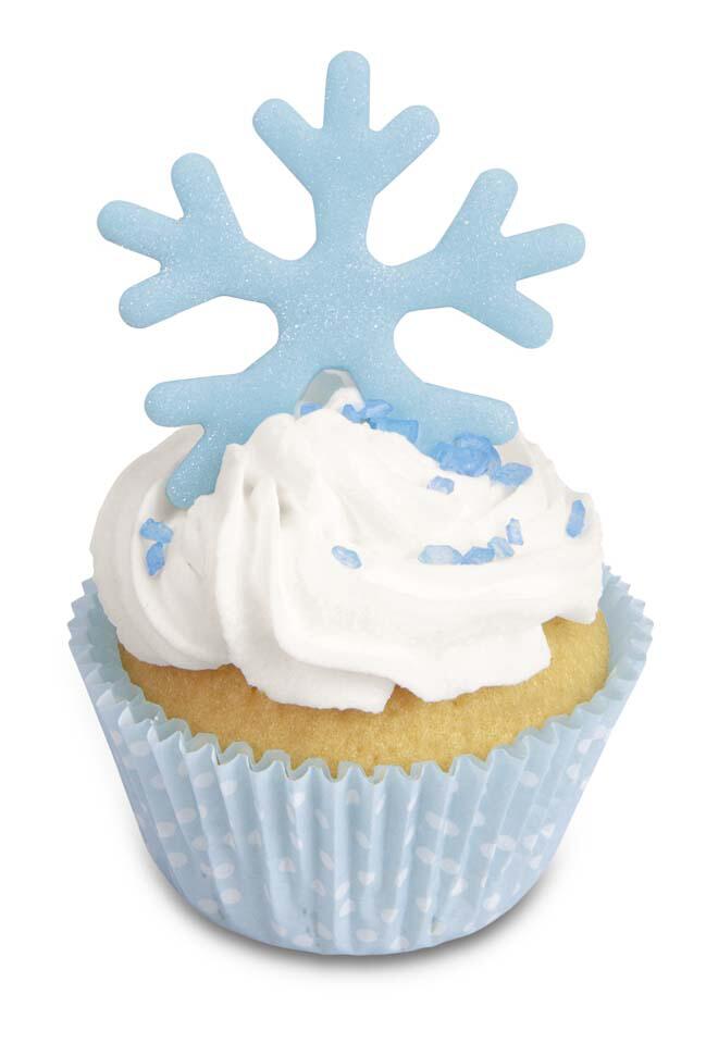 Städter Kunststoff-Ausstecher-Form Schneeflocke ø 40 / 55 mm Weiß Set, 2-teilig