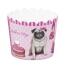 Städter Papierform Fashion Dog Ø 5/6 cm / H 4,5 cm Pink Mini 12 Stück